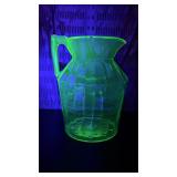 1923 T.S. Torrington uranium glass pitcher