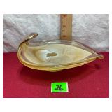 Vtg Murano Glass Wave Bowl