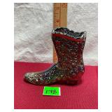 Fenton Iridescent Carnival Boot
