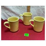 Vtg Homer Laughlin Yellow Mugs