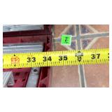 Vtg portable folding picnic table w/attached seats