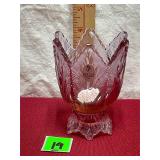 Fenton Art Glass Tulip Votive Candle Holder