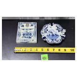 Delft Blue ceramic ashtrays