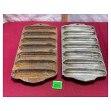 Vtg Griswold Cast Iron&Wearever Aluminum Corn Pan