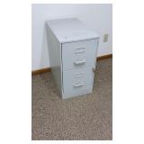 Two drawer filing cabinet w/keys