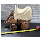 Vtg. Hand made Covered Wagon / wooden