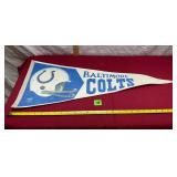 Vtg Baltimore Colts Pennant Flag