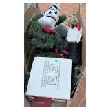 9ft Christmas Tree & Christmas boots