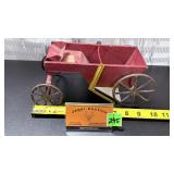 antique folk art primitive toy wagon 1900's