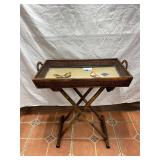 Bamboo Foldable Tray-see pics for condition