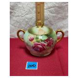 Antq Porcelain Thomas Bavaria Sugar Bowl