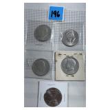 5 JFK half dollars