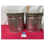 Vtg Metal Ice Cream Buckets