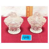 Vtg Clear Cut Glass Perfume Bottles