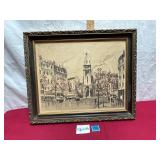 Vtg Guy De Neyrac Framed Artwork