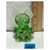 Vtg Teddy Bear Mint Art Glass