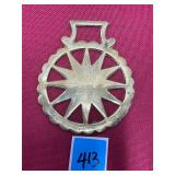 Vtg Brass Equestrian Ornament or Amulet