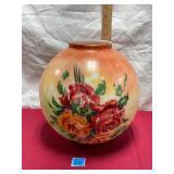 Vtg Handpainted Glass Lamp Shade