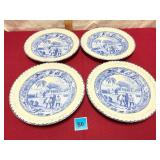 Antq Copeland Spode 'Indian Sporting Scene' Plates