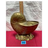 MCM Brass Nautilus Seashell Planter