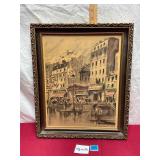 Vtg Guy De Neyrac Framed Artwork