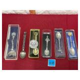 Pewter souvenir spoons
