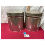 Vtg Metal Ice Cream Buckets