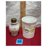 Antq Consolidated Glass Cosmos Pattern SaltShaker&