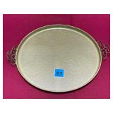 Vtg Kyes Moire Glaze Enamel Serving Tray