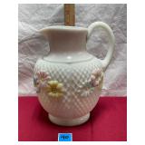 Antq Consolidated Glass Cosmos Pattern Pitcher