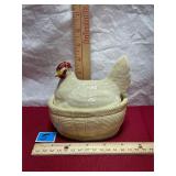 Vtg Hen on a Nest-Made in Portugal