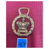 Vtg Horse Brass Equestrian Medallion