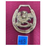Vtg Scottish Horse Brass as Good Luck Charm