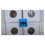 Four Canadian quarters