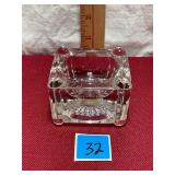 Vtg Glass Inkwell