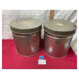 Vtg Metal Ice Cream Buckets