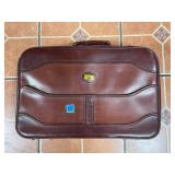 Vtg Diane von Furstenberg Brown Leather Suitcase