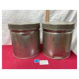 Vtg Metal Ice Cream Buckets