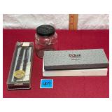 Vtg Quill,Pentel Pens&Skrip Ink Bottle