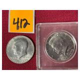 Two Centennial JFK 50 Cent piece
