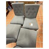 four high back chairs, 23' to seat and 38' to top