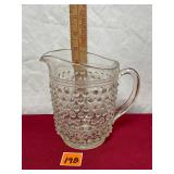 vintage Anchor Hocking Hobnail clear glass pitcher