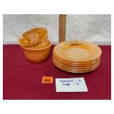 vintage Fire King Peach Lustre Laurel Leaf