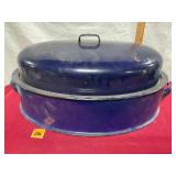 Vtg Enamel Roasting Pan