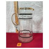 Early 20th century Tiffin Glass gilded pitcher
