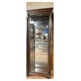 Beautiful glass cabinet with sliding door/key