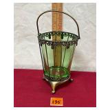 Studio Nova Emma Green Glass Votive Holder With