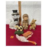 Cast iron cow and other items, see pictures