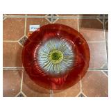 decorative pressed glass platter