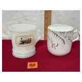 Antique Iron Horse shaving mug & mustache cup